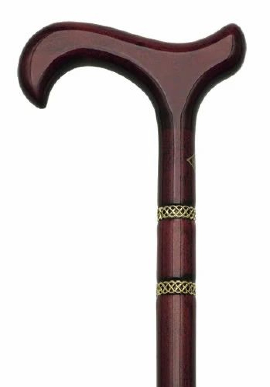 * Harvy Uni Derby Cane High Gloss Burgundy -Affordable Gift For Your Loved One! Item #Dhar-58940 Walking Canes