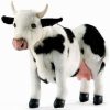 * Standing Cow Black/White Jacquard Hansa 16" -Affordable Gift For Your Little One! Item #Dhan-4775 Hansa Animals