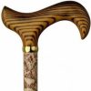 * Harvy Uni Scorched Derby Cane Snakeskin Maple -Affordable Gift For Your Loved One! Item #Dhar-16740 Walking Canes