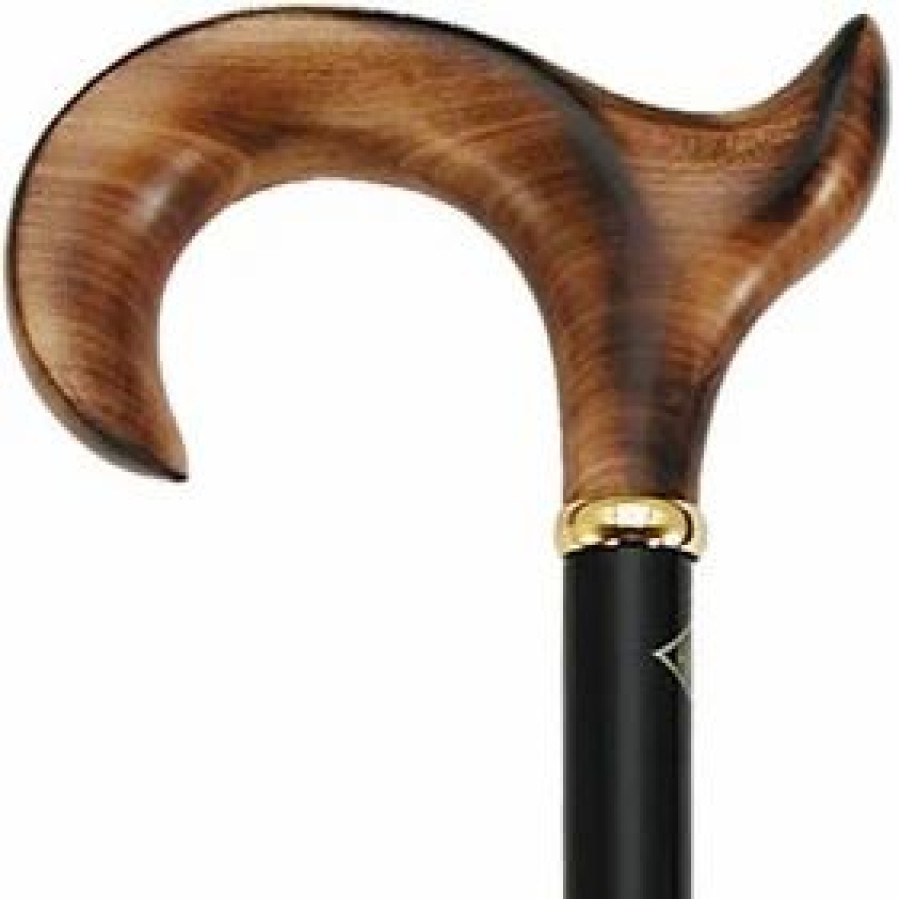 * Harvy Men Stylish Derby Cane Black With Maple Handle -Affordable Gift For Your Loved One! Item #Dhar-07636 Walking Canes