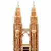 * All4Lessshop 3-D Wooden Puzzle Twin Towers -Affordable Gift For Your Little One! Item #Dchi-Wpz-P102 3-D Wooden Puzzles