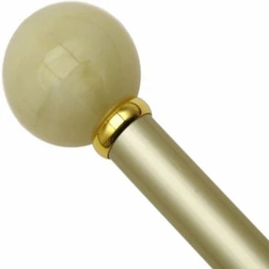 * Harvy Ball Knob Cane High Gloss Metallic Champagne Shaft, Ivory Handle #Har-9152500 Walking Canes