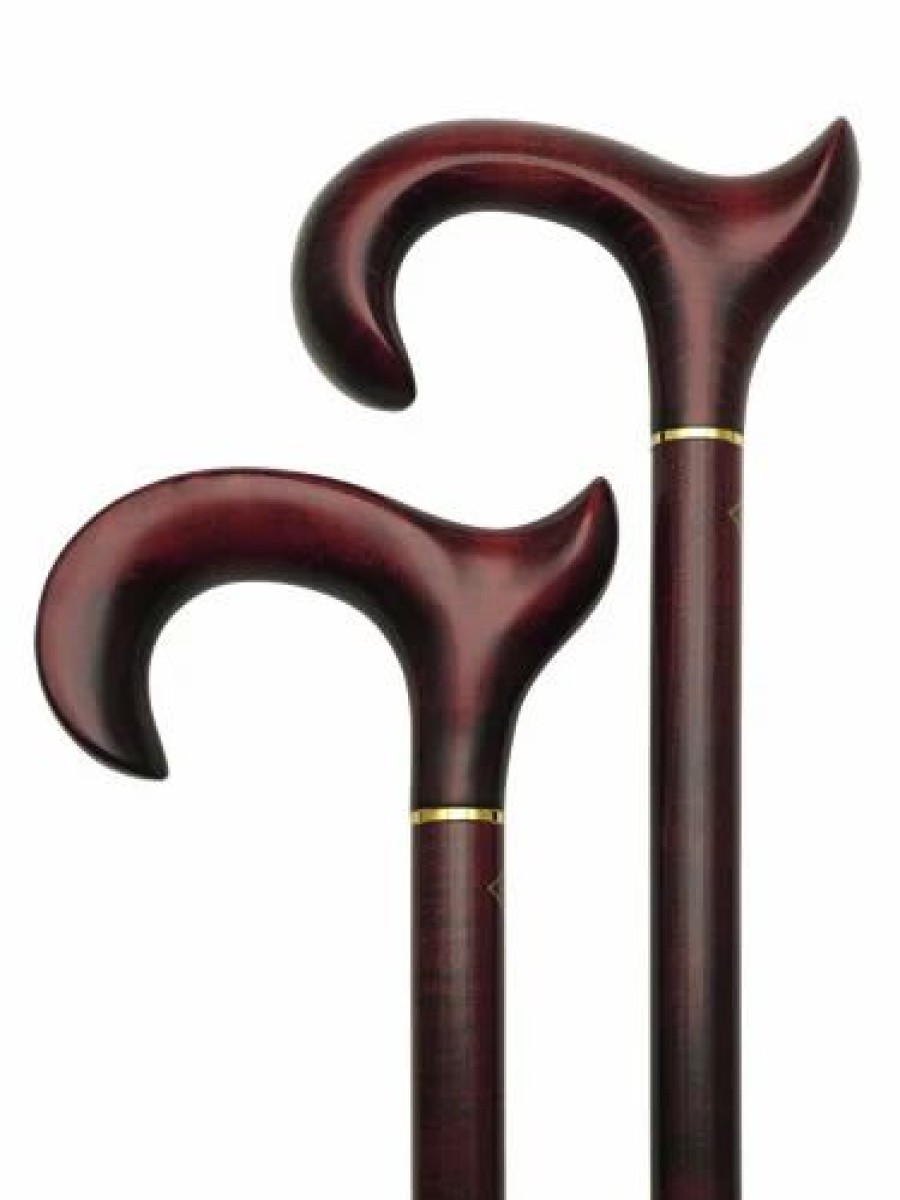 * Harvy Men Burgundy Wood Cane With Burgundy Shaft -Affordable Gift For Your Loved One! Item #Dhar-07653 Walking Canes