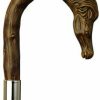 * Harvy Uni Horse Head Crook Black Maple Cane, Brown Handle -Affordable Gift For Your Loved One! Item #Dhar-14050 Walking Canes