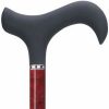 * Harvy Ladies Soft Touch Derby Cane Red Burlwood Carbon Fiber -Affordable Gift For Your Loved One! Item #Dhar-75455 Walking Canes