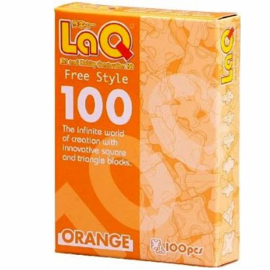 * Laq Puzzle Bits Set Free Style 100 Orange Pieces! -Affordable Gift For Your Little One! Item #Dlaq-000491 Laq Puzzles