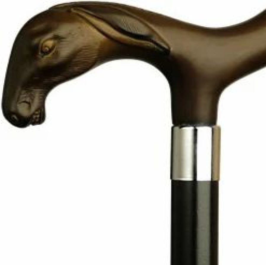 * Harvy Mule Head Derby Cane Black Maple Brown Handle -Affordable Gift For Your Loved One! Item #Dhar-15150 Walking Canes