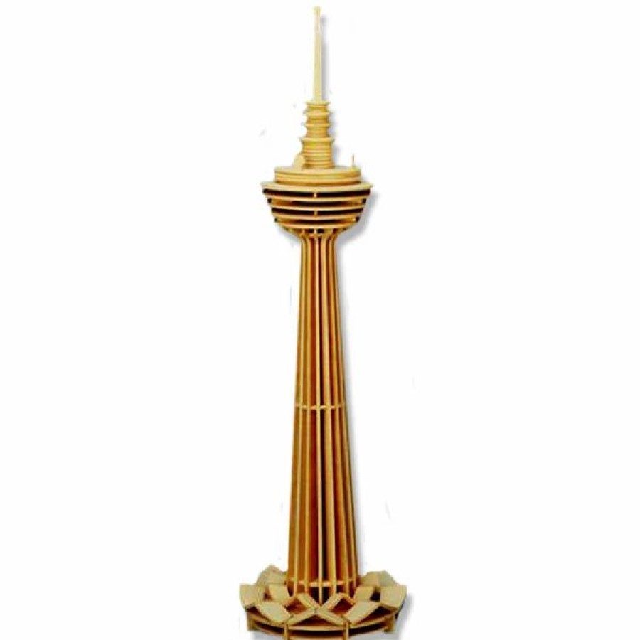 * All4Lessshop 3-D Wooden Puzzle Kuala Lumpur Tower -Affordable Gift For Your Little One! Item #Dchi-Wpz-P100 3-D Wooden Puzzles