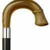 * Harvy Crown Nose Crook Cane Black Maple Shaft, Horn Handle -Affordable Gift For Your Loved One! Item #Dhar-12081 Walking Canes