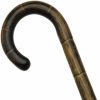 * Harvy Men Crook Cane Stepped/Scorched Oak -Affordable Gift For Your Loved One! Item #Dhar-71000 Walking Canes