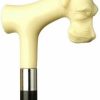 * Harvy Schnauzer Dog Derby Black Cane With Ivory Handle -Affordable Gift For Your Loved One! Item #Dhar-14018 Walking Canes