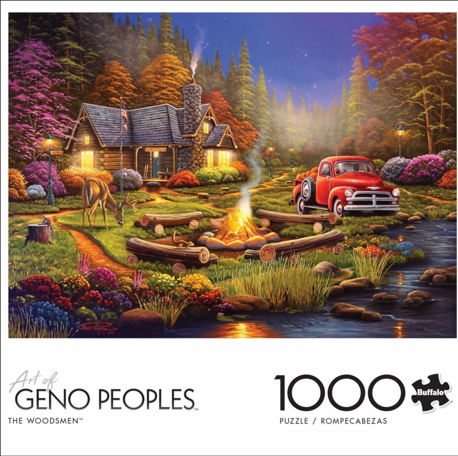 * Buffalo Games Geno Peoples: The Woodsmen 1000 Piece Puzzle Fall Puzzles