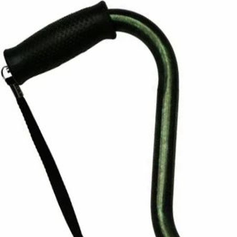 * Harvy Adjustable Center Balance Offset Cane Green Aluminum -Affordable Gift For Your Loved One! Item #Dhar-51653 Walking Canes