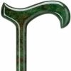 * Harvy Men Derby Cane Green Burlwood Carbon Fiber Shaft -Affordable Gift For Your Loved One! Item #Dhar-75013 Walking Canes