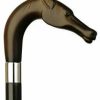 * Harvy Uni Horse Head L Black Maple Cane, Brown Handle -Affordable Gift For Your Loved One! Item #Dhar-14090 Walking Canes