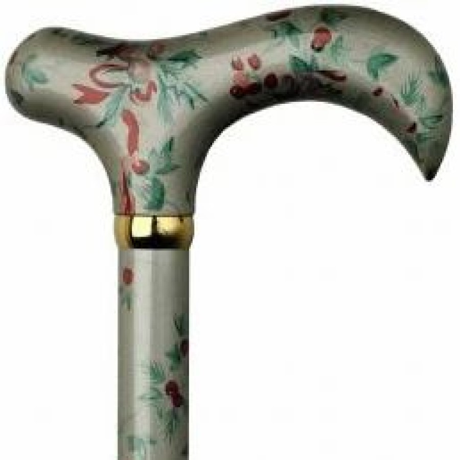 * Harvy Uni Derby Cane Red Holly Berries High Gloss -Affordable Gift For Your Loved One! Item #Dhar-16670 Walking Canes