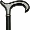 * Harvy Ladies Black Chrome Plated Derby Cane High Gloss Black -Affordable Gift For Your Loved One! Item #Dhar-07843 Walking Canes