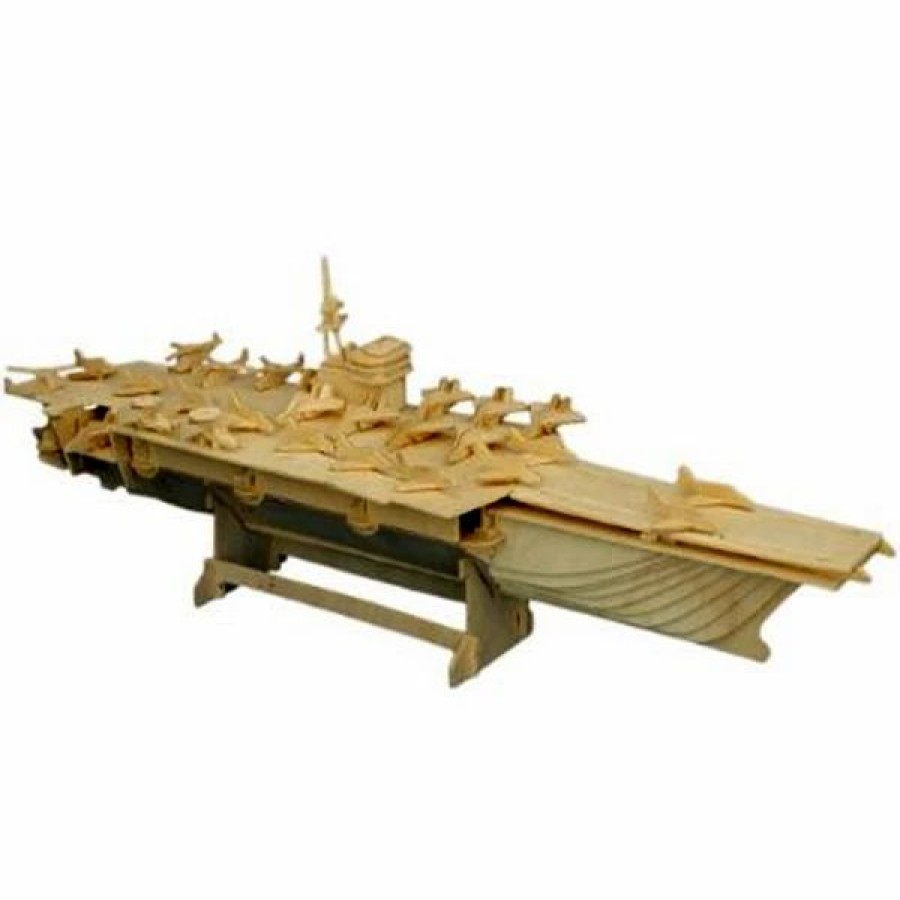 * All4Lessshop 3-D Wooden Puzzle Aircraft Carrier Ship Model -Affordable Gift For Your Little One! Item #Dchi-Wpz-P048 3-D Wooden Puzzles