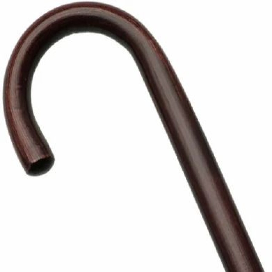 * King Of Canes Uni Round Nose Crook Cane Mahogany -Affordable Gift For Your Loved One! Item #Dhar-32004 Walking Canes