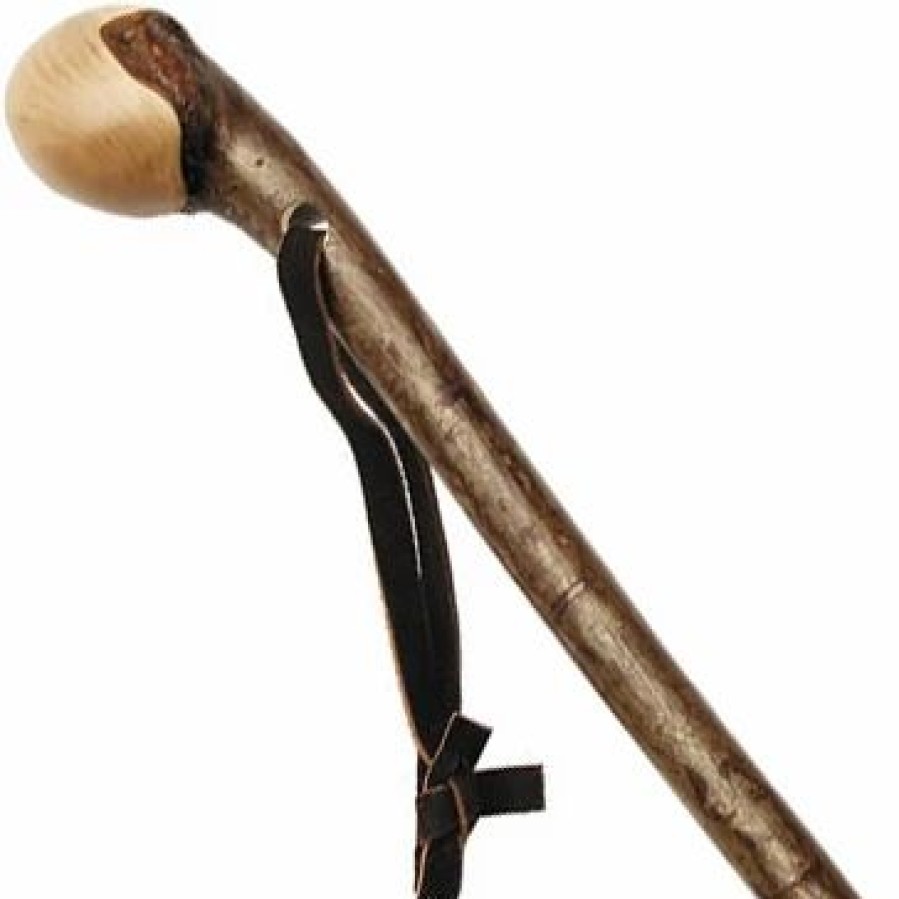 * Harvy Uni Knob Cane Polished Bark Natural Hazelwood -Affordable Gift For Your Loved One! Item #Dhar-07689 Walking Canes