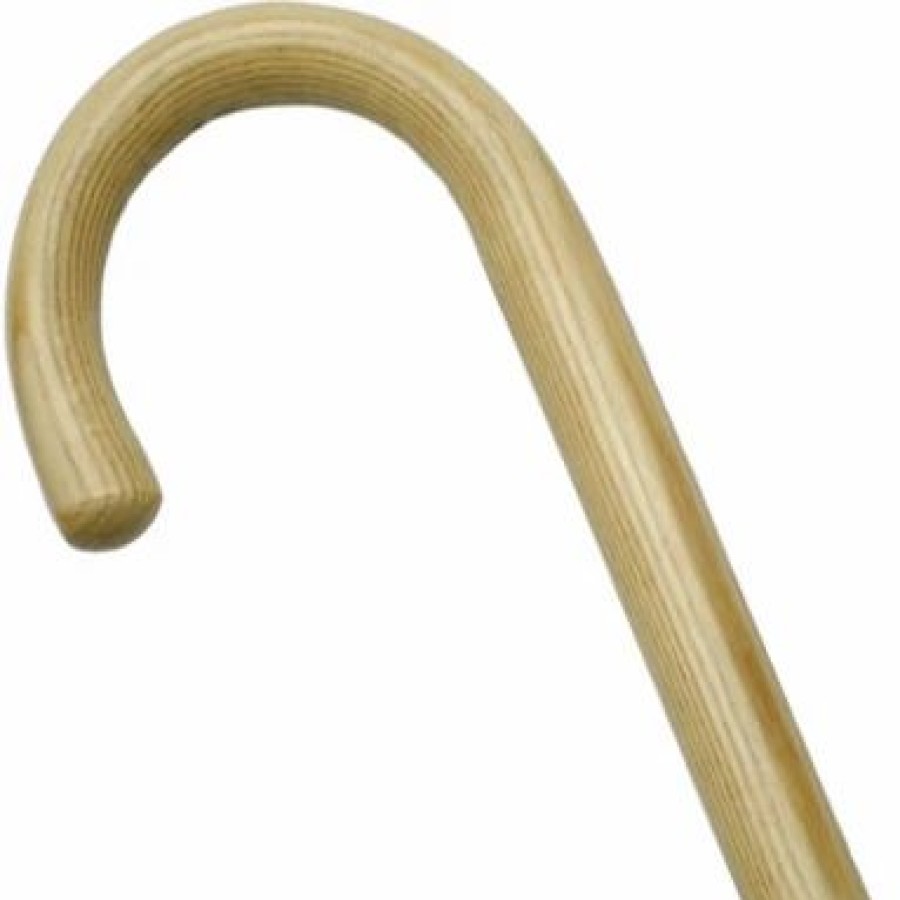 * Harvy Uni Round Nose Crook Cane Natural Hardwood -Affordable Gift For Your Loved One! Item #Dhar-32005 Walking Canes