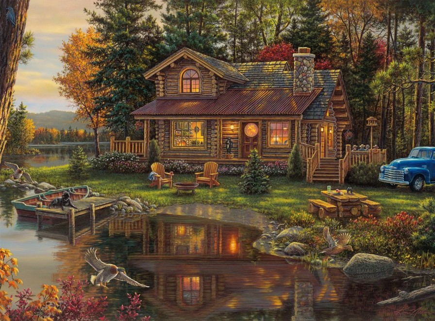 * Buffalo Games Kim Norlien: Peace Like A River 1000 Piece Puzzle Fall Puzzles