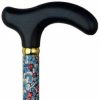 * Harvy Ladies Fritz Cane Confetti Maple Shaft , Blue Solid Wood Handle -Affordable Gift For Your Loved One! Item #Dhar-16640 Walking Canes