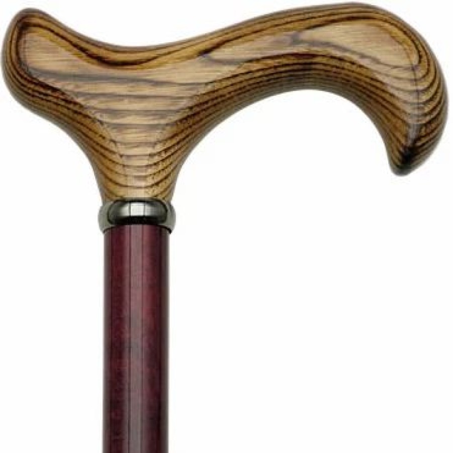 * Harvy Ladies Cane High Gloss Denim Red Shaft,Chestnut Handle -Affordable Gift For Your Loved One! Item #Dhar-07864 Walking Canes