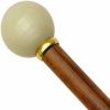 * Harvy Ball Knob Cane High Gloss Scorched Cherry Shaft, Ivory Handle Item #Har-9152400 Walking Canes