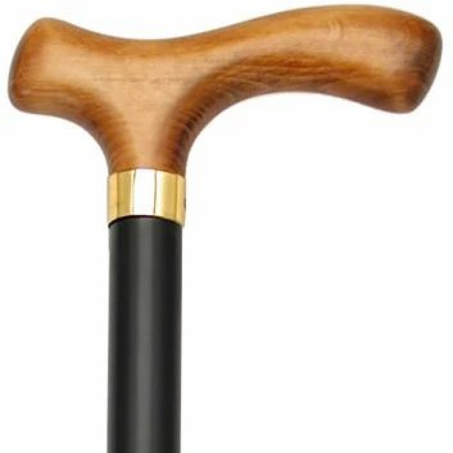 * Harvy Men Fritz Black Maple Cane, Scorched Cherry Handle -Affordable Gift For Your Loved One! Item #Dhar-07616 Walking Canes