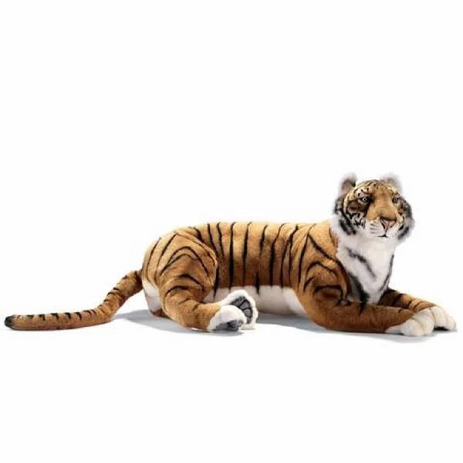 * Rust Tiger Toy Reproduction By Hansa, 39" Long -Affordable Gift For Your Little One! Item #Dhan-3947 Hansa Animals