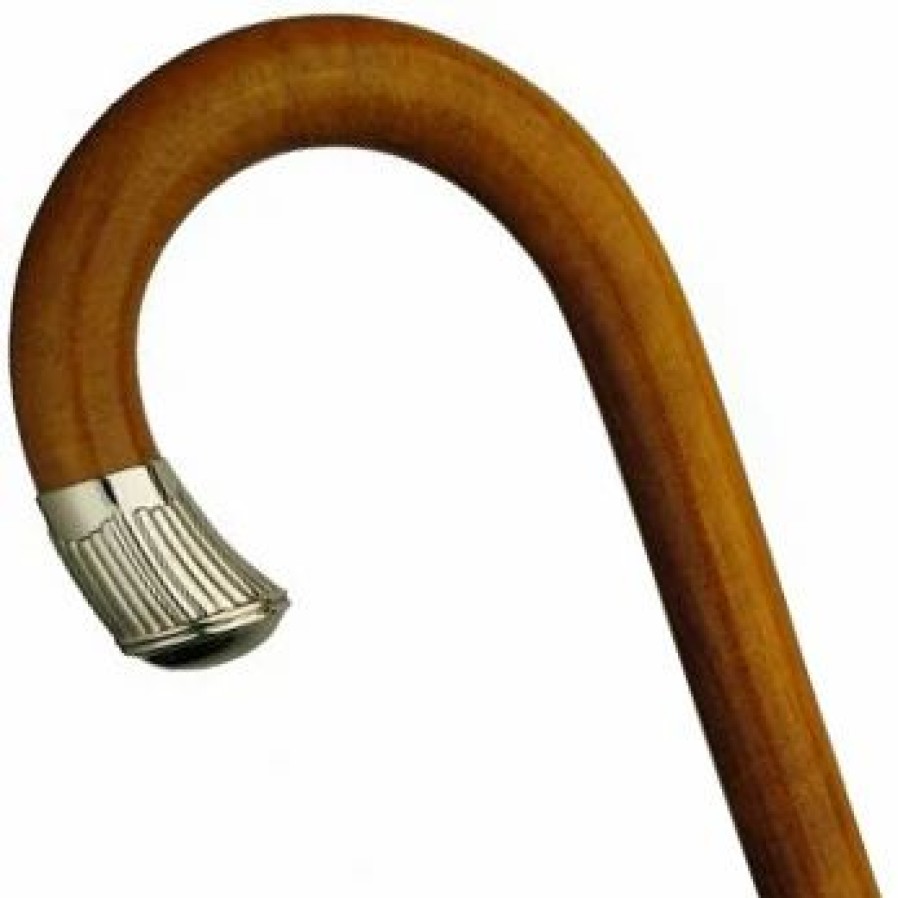 * Harvy Men Nose Cap Cane Cherry Maple Shaft Alpacca Handle -Affordable Gift For Your Loved One! Item #Dhar-75000 Walking Canes