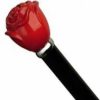 * Harvy Uni Red Rose Knob Cane High Gloss Black -Affordable Gift For Your Loved One! Item #Dhar-13901 Walking Canes