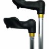 * Harvy Uni Adjustable Left Hand Palm Grip Cane Metallic -Affordable Gift For Your Loved One! Item #Dhar-51211 Walking Canes