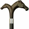 * Harvy Uni Double Horse Heads Cane Black With Brown Handle -Affordable Gift For Your Loved One! Item #Dhar-14070 Walking Canes