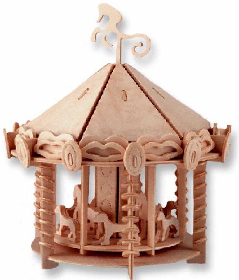 * All4Lessshop 3-D Wooden Puzzle Carousel -Affordable Gift For Your Little One! Item #Dchi-Wpz-P082 3-D Wooden Puzzles