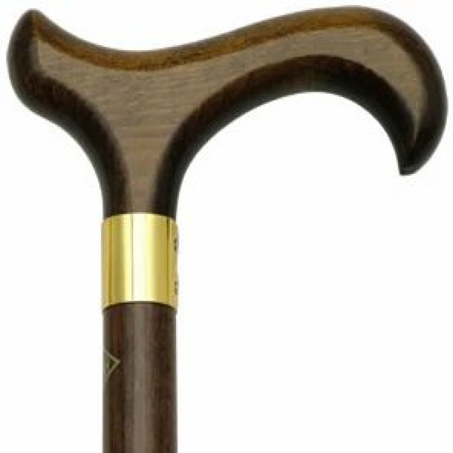 * Harvy Ladies Derby Cane Walnut Shaft, Walnut Handle -Affordable Gift For Your Loved One! Item #Dhar-16517 Walking Canes