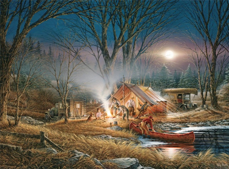 * Buffalo Games Terry Redlin Campfire Tales 1000 Piece Jigsaw Puzzle Fall Puzzles