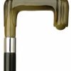 * Harvy Carved Square Cane Black Maple Shaft, Horn Handle -Affordable Gift For Your Loved One! Item #Dhar-12091 Walking Canes