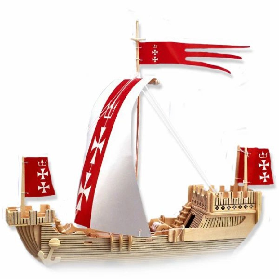 * All4Lessshop 3-D Wooden Puzzle Koog-Vessel Of Hanseatic Union -Affordable Gift For Your Little One! Item #Dchi-Wpz-P129 3-D Wooden Puzzles