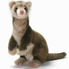 * Sitting Ferret Brown & White Reproduction Hansa 13" -Affordable Gift For Your Little One! Item #Dhan-4556 Hansa Animals