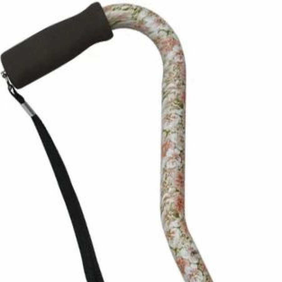 * King Of Canes Adjustable Center Balance Grip Cane Floral Aluminum -Affordable Gift For Your Loved One! Item #Dhar-52115 Walking Canes