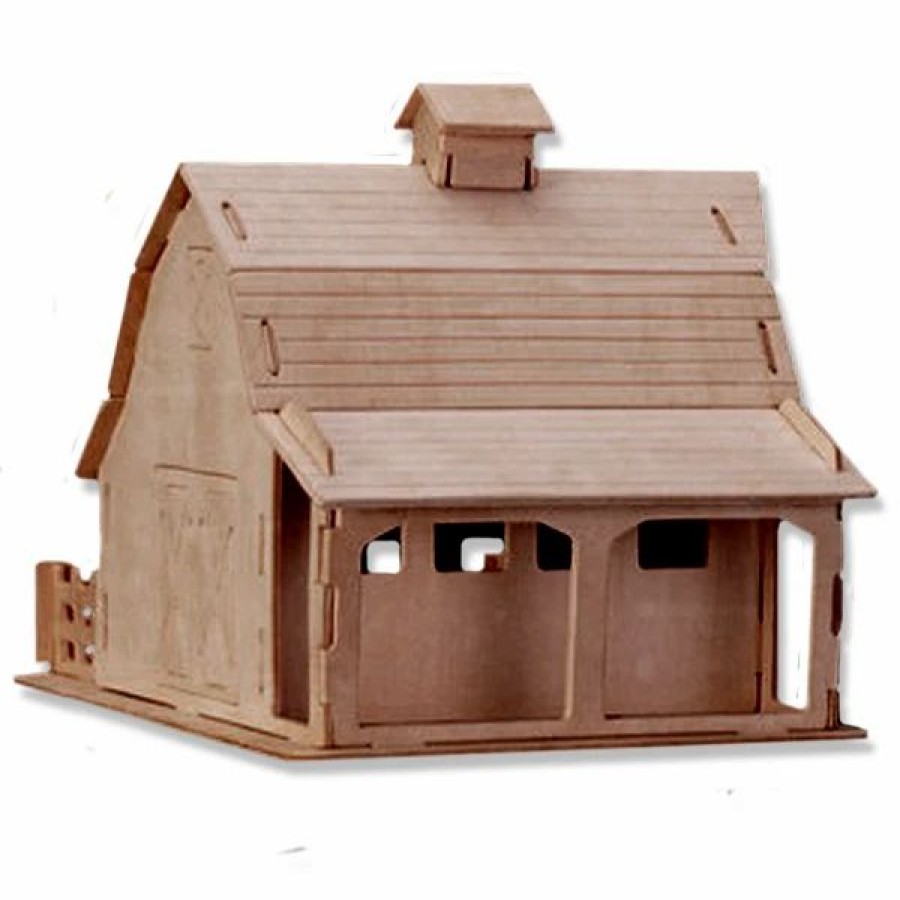 * All4Lessshop 3-D Wooden Puzzle Farm Barn -Affordable Gift For Your Little One! Item #Dchi-Wpz-P070 3-D Wooden Puzzles