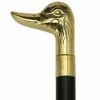 * Harvy Uni Duck Head Cane Black Maple, Solid Brass Handle -Affordable Gift For Your Loved One! Item #Dhar-11218 Walking Canes