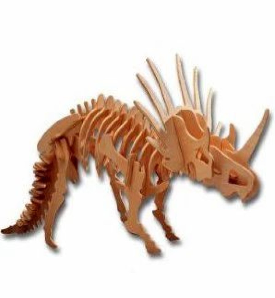 * All4Lessshop 3-D Wooden Puzzle Large Styracosaurus 3-D Wooden Puzzles