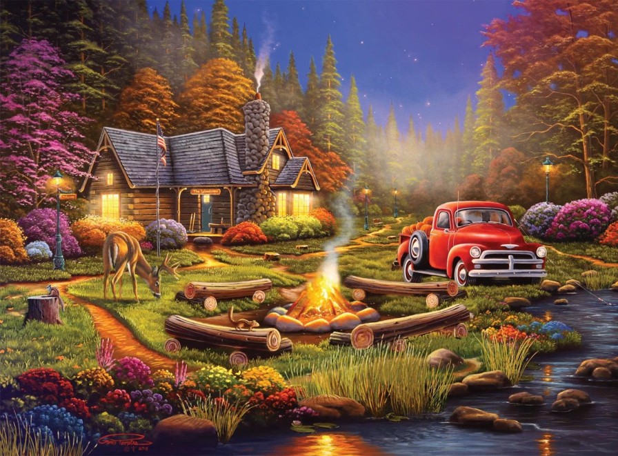 * Buffalo Games Geno Peoples: The Woodsmen 1000 Piece Puzzle Fall Puzzles