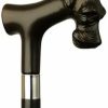 * Harvy Schnauzer Head Derby Black Maple Cane With Brown Handle -Affordable Gift For Your Loved One! Item #Dhar-14010 Walking Canes