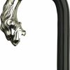 * Harvy Men Lion Head Cane Black Maple Shaft, Alpacca Handle -Affordable Gift For Your Loved One! Item #Dhar-11200 Walking Canes