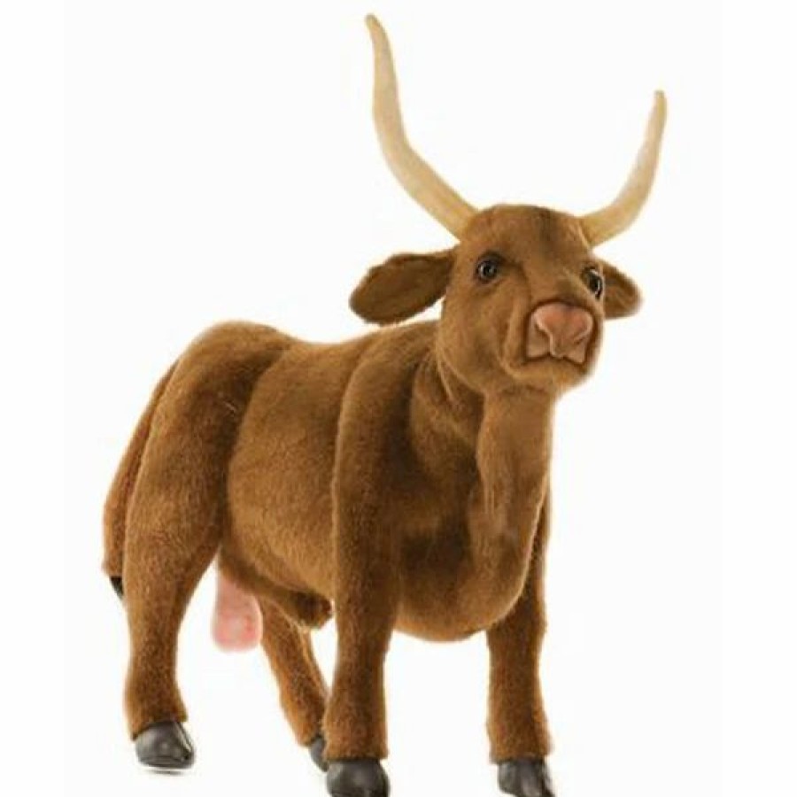 * Cow Bull Toy Reproduction By Hansa, 15" Long -Affordable Gift For Your Little One! Item #Dhan-4630 Hansa Animals