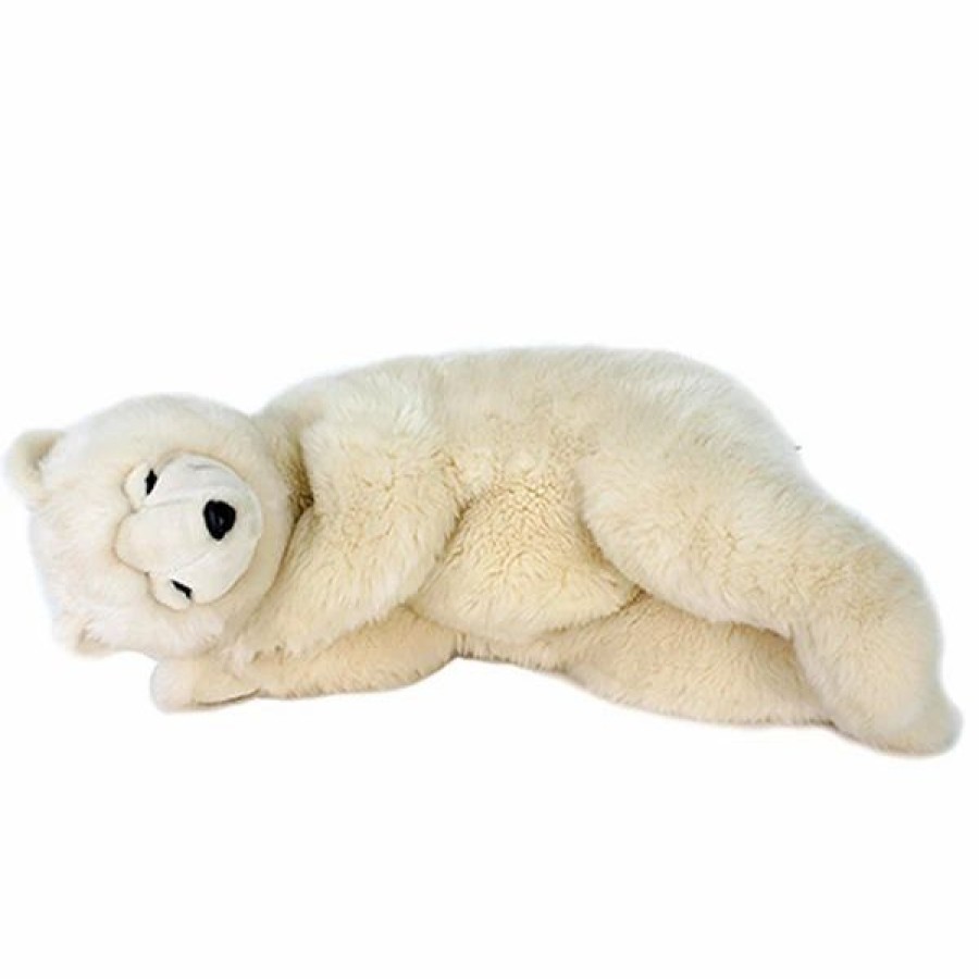 * Sleeping Cream Bear Reproduction By Hansa, 28" -Affordable Gift For Your Little One! Item #Dhan-5116 Hansa Animals